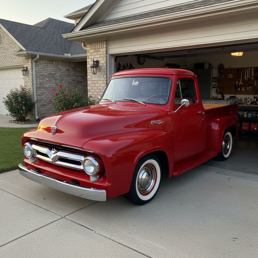 Well-maintained older Toyota sedan parked in a residential driveway showing clean exterior and good condition